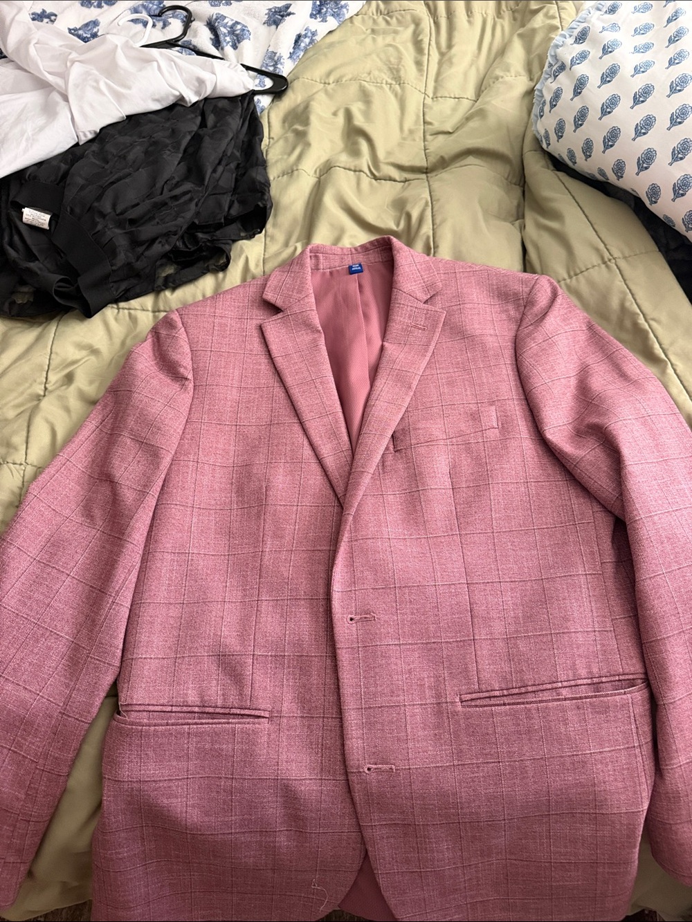 Apt. 9 Pink Windowpane Sport Coat Blazer